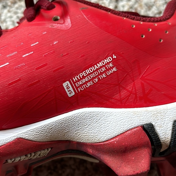 Nike Softball Cleats size 1 Hyperdiamond 4 - Picture 6 of 8